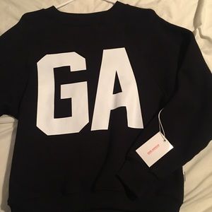 Good American black and white sweater